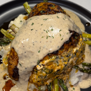 The Stuffed Chicken Breasts with Cream Sauce Recipe